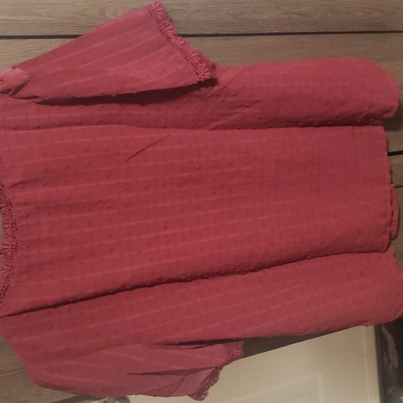 🍁New boutique Vneck swiss dot top - Picture 9 of 9